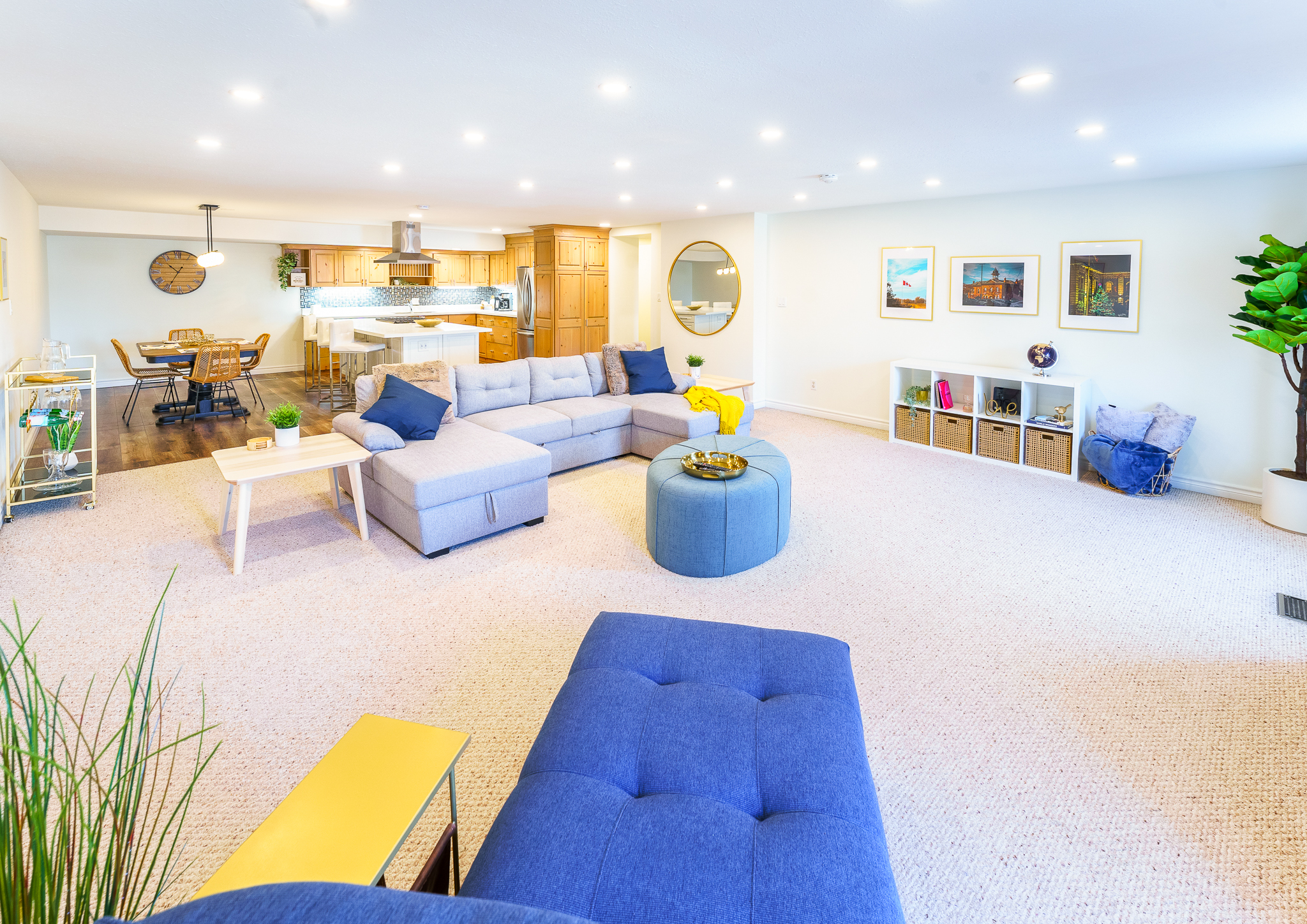 A large living room at the Nest Suites