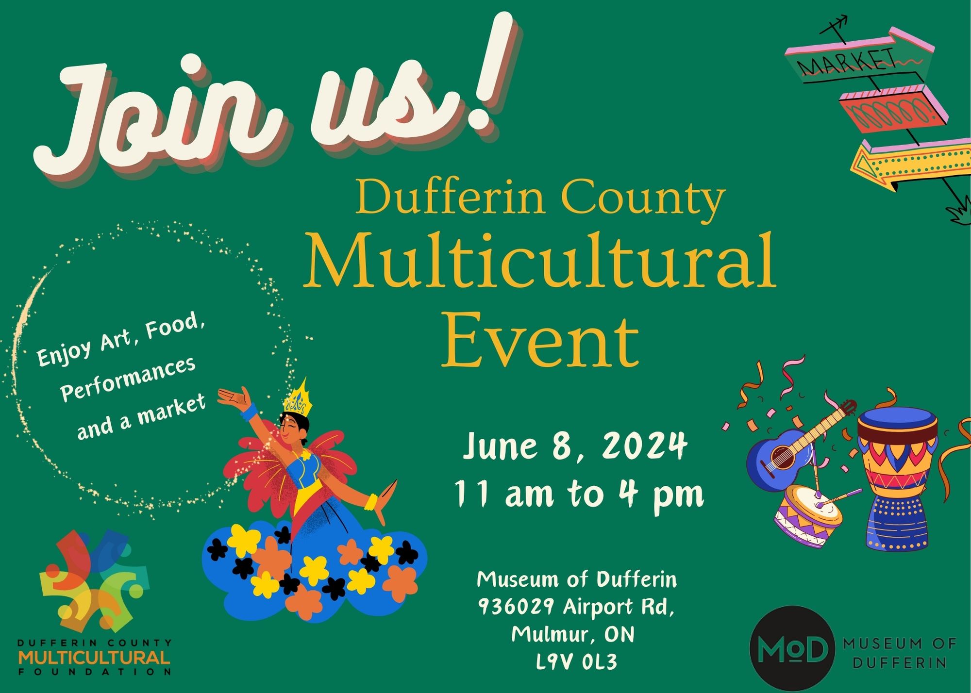 Ad for the Dufferin County Multicultural Event