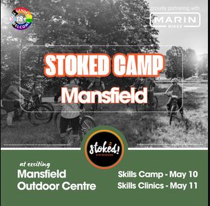 Stoked Camp graphic for Mansfield Outdoor Centre