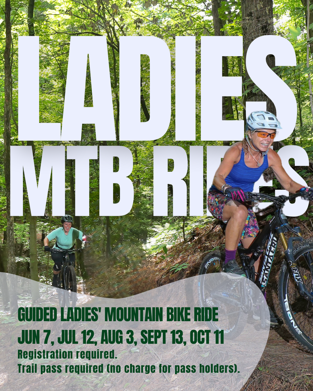 Ladies mountain bike event poster