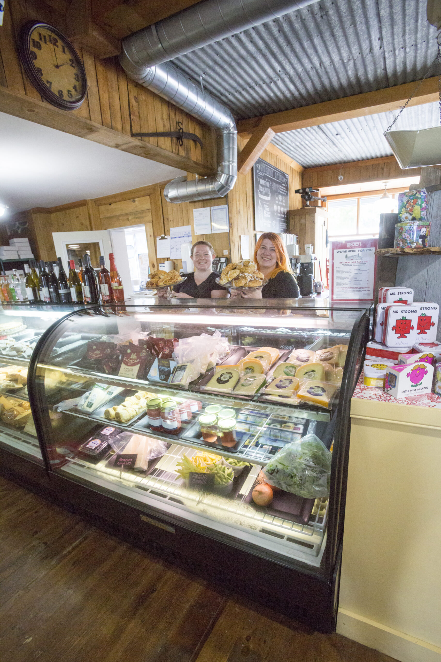 ladies showing baked goods at the rosemont general store.